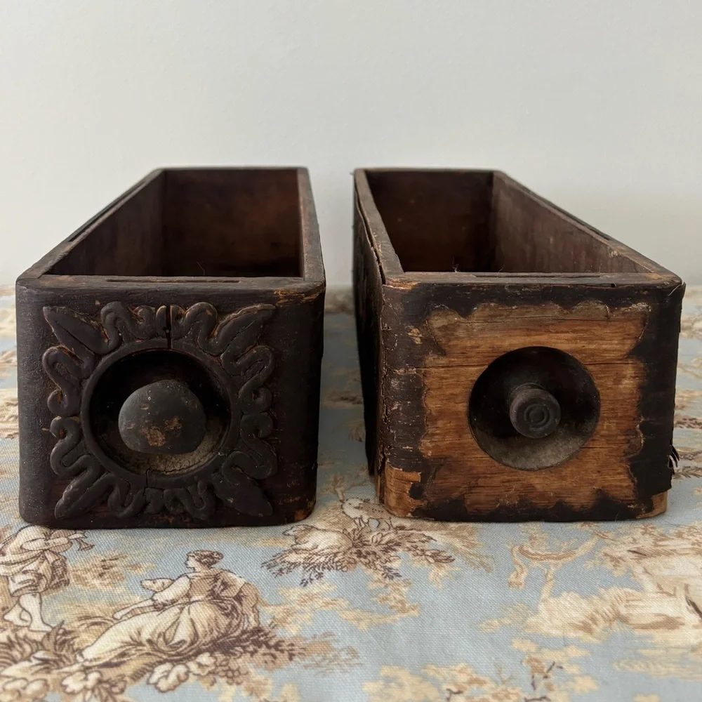 Vintage Wood Drawer Box Set Handcrafted Antique Primitive Farmhouse Cottage Core